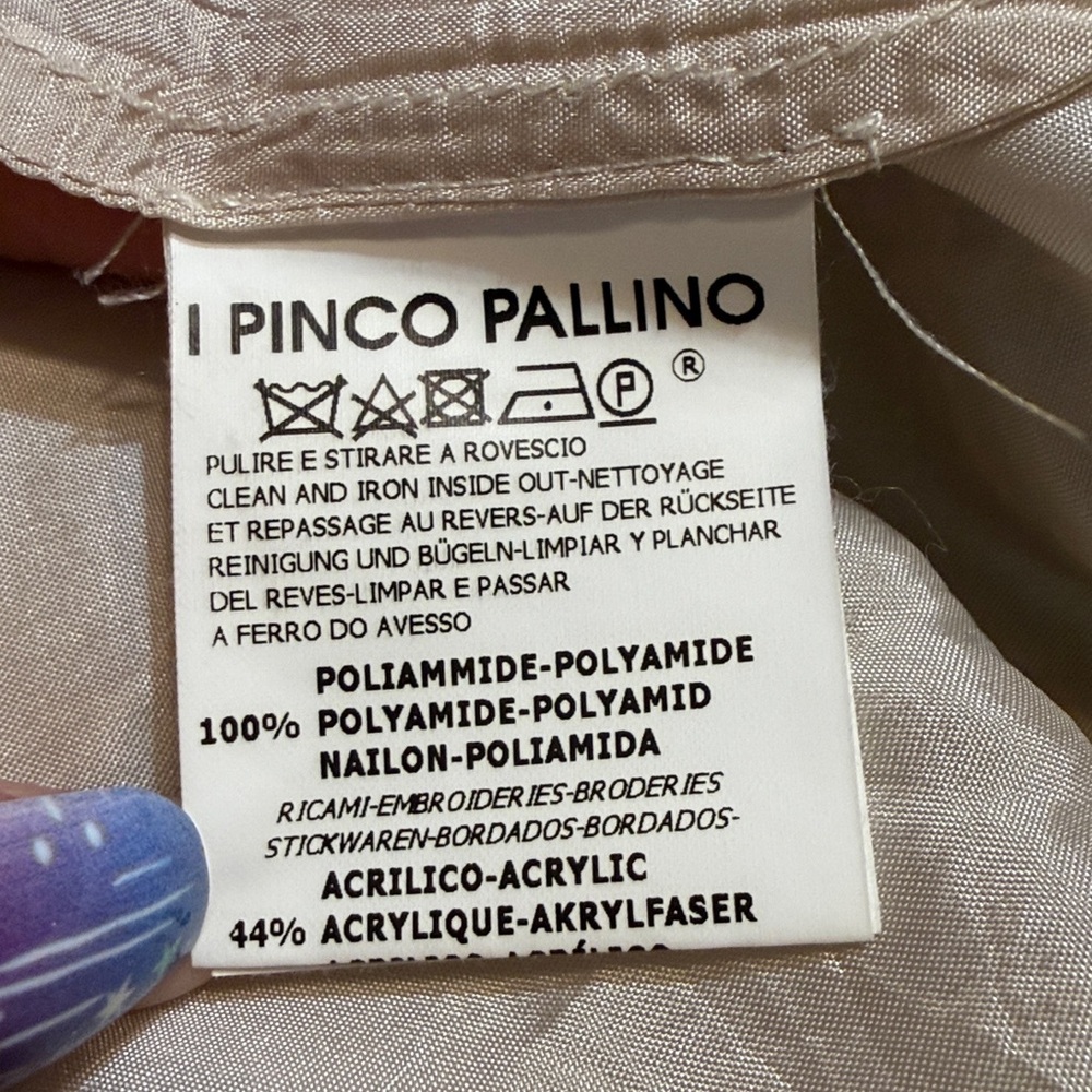 Pinco Pallino Red & Beige Lace Dress with Striped Ribbon Collar - Picture 13 of 16